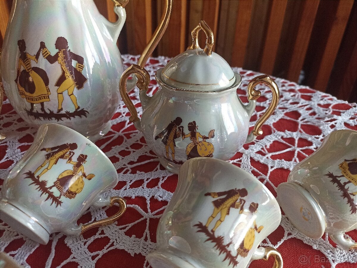 Kávová súprava - pozlatená - 3