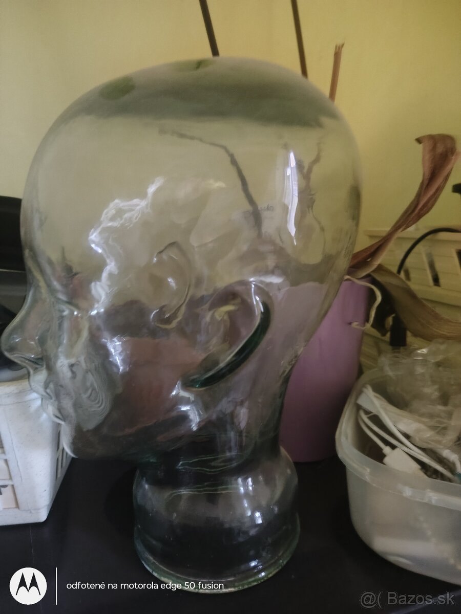 Sklenená hlava ,- na parochne atď ... - 3