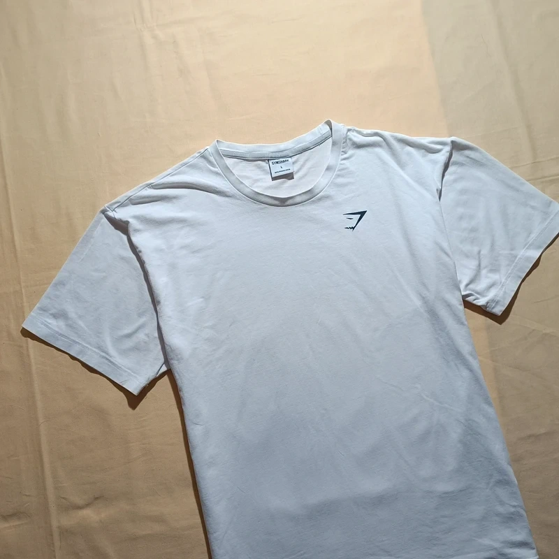 Gymshark biele tričko do posilky športové tričko L - 3