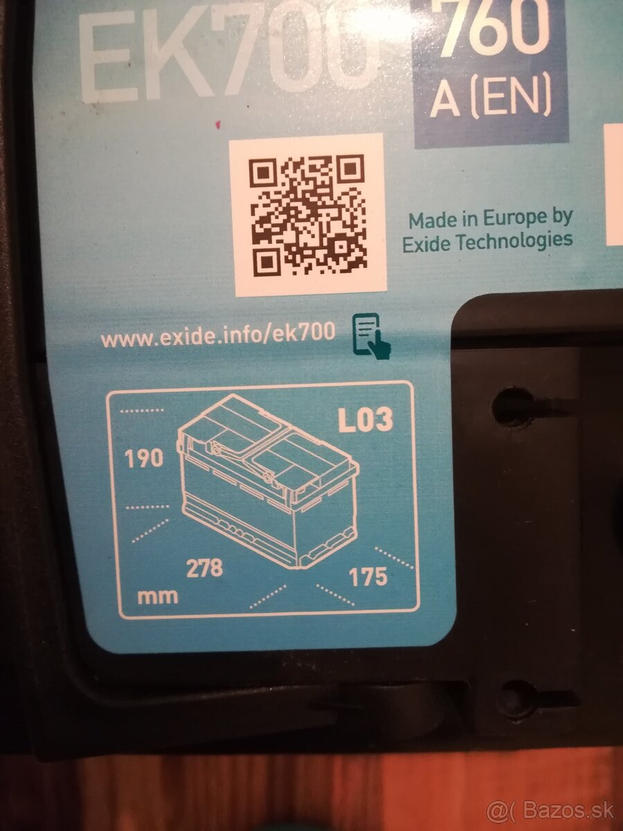 Autobateria EXIDE AGM 70AH - 3