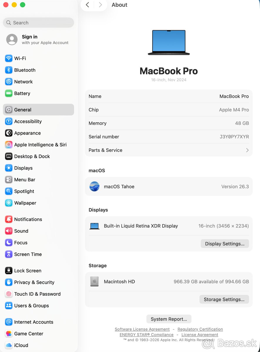 Apple Macbook Pro 16" M4 Pro 48GB RAM 1TB SSD po mdm bypass - 3