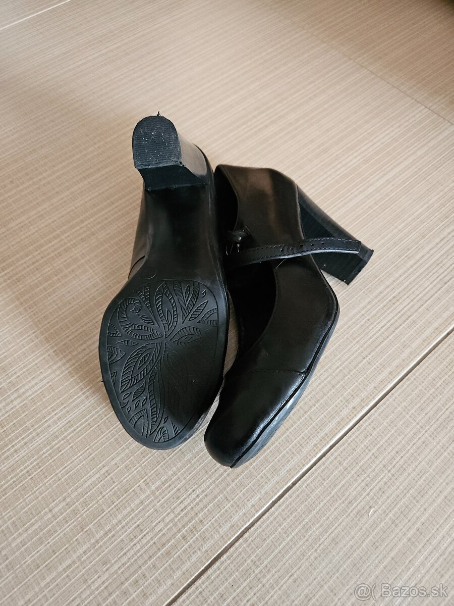 Kožené lodičky, 24 cm, veľ. 37 - 3