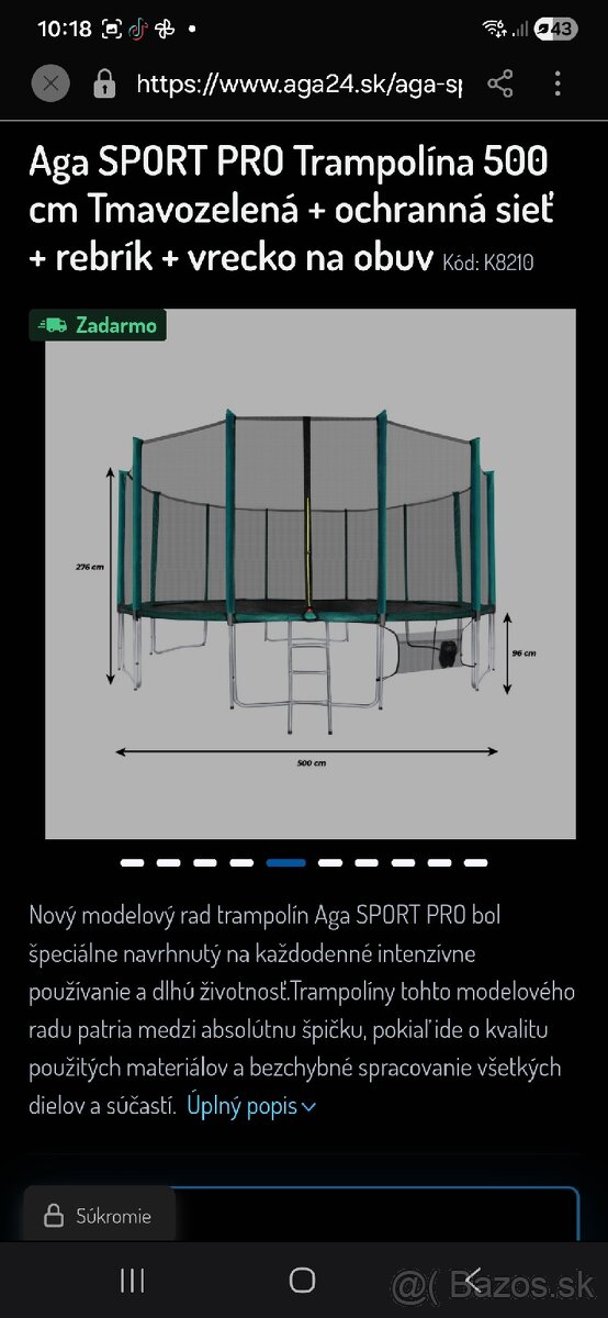 Trampolína 5 metrov - 3