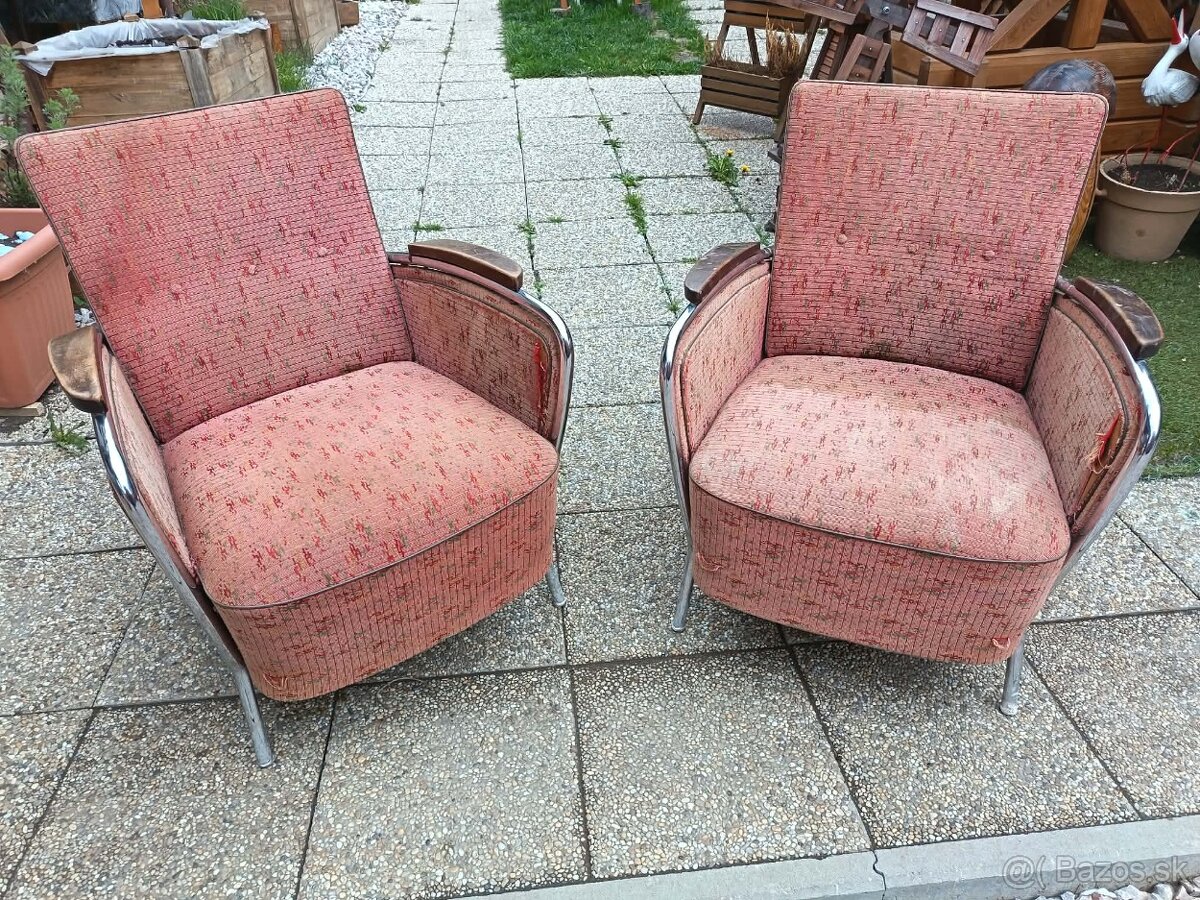 2 chrómovane kreslá - 3