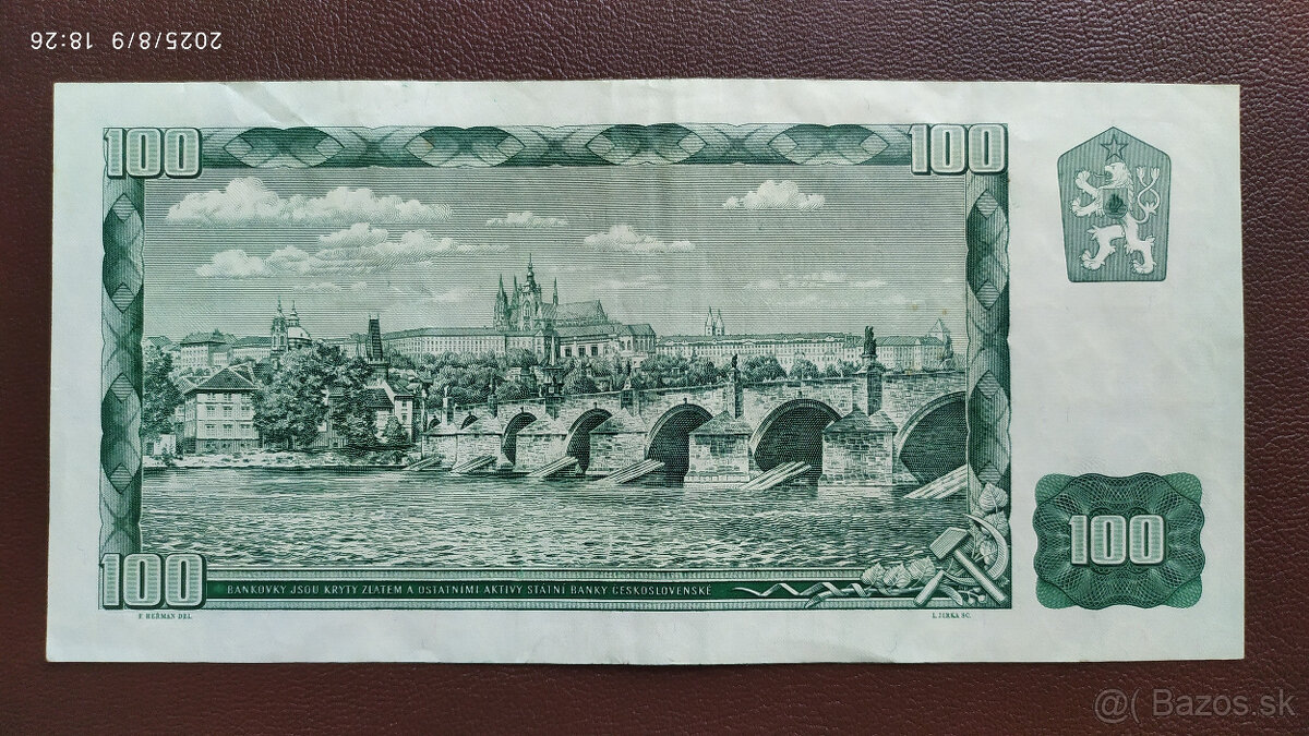 100 Kčs 1961 vzácnejšia nízka séria G 05 - 3