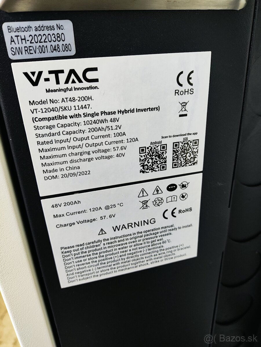 Predam bateriu V-TAC AT48-200H - 3