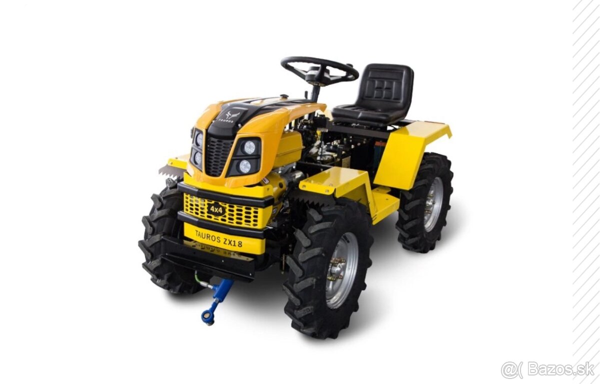 Traktor s pluhom, adaptérom a rotavátorom - 3