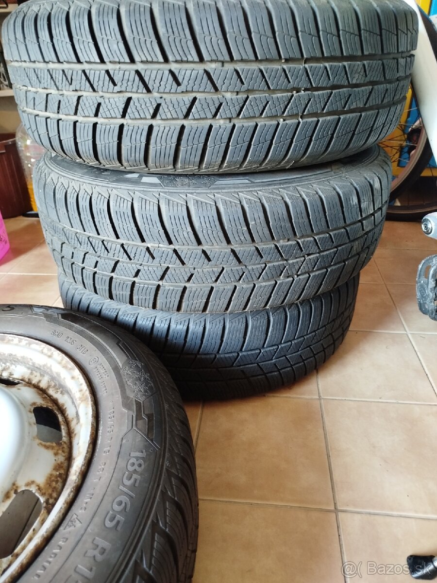 Zimné pneumatiky na diskoch 185/65R15, Peugeot Citroen. - 3