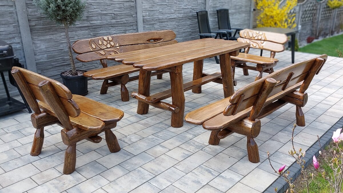 Záhradný nábytok. Masívny nábytok. Drevený nábytok. Dubový - 3