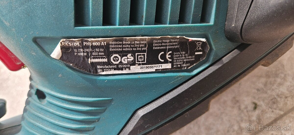 Nožnice na živý plot Parkside 600 W - 3