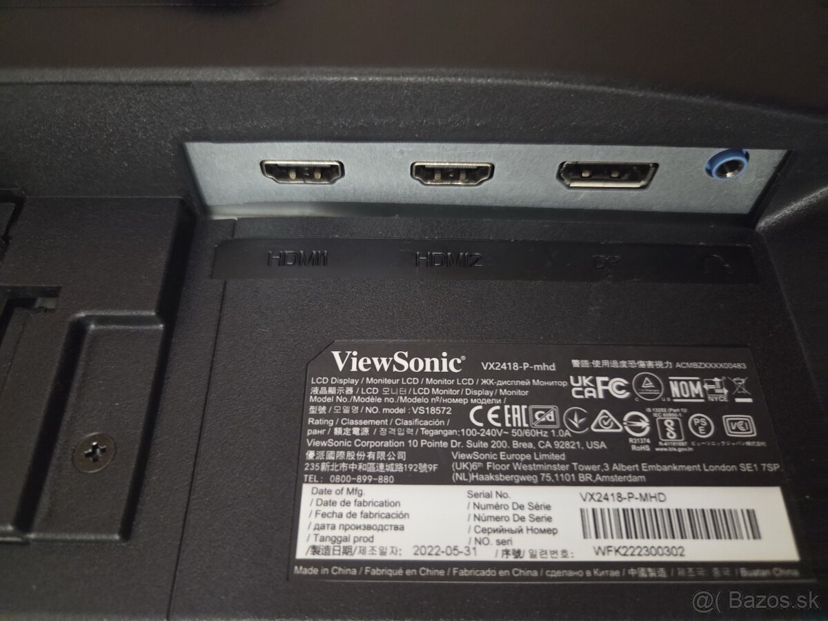 Monitor 24" ViewSonic VA2418-P-MHD Gaming, 165Hz - 3