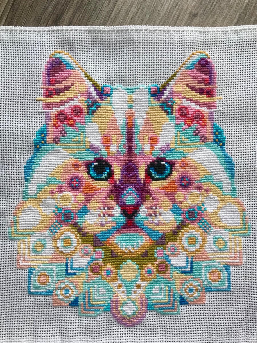 Výšivaný obraz Sibírska mačka - 3