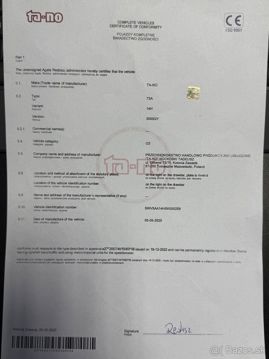 TA-NO SCORPIO, 3500KG, 35.60.PREMIUM, ZÁRUKA, CZ, DPH - 3