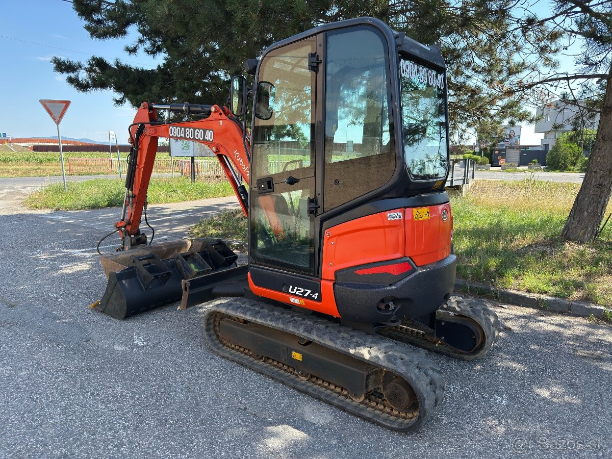Predám minibager Kubota U 27-4 - 3