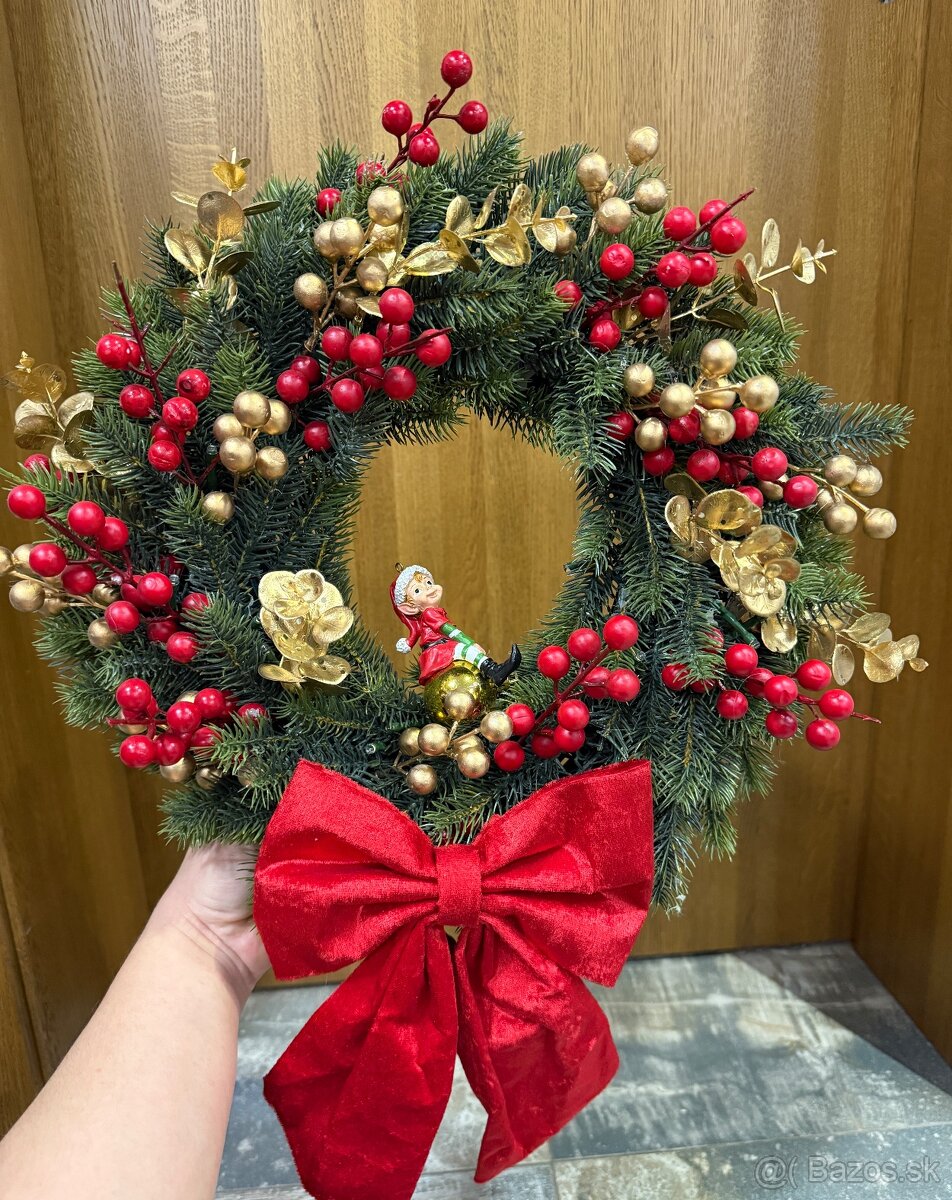 Vianočný veniec na dvere 40cm - 3