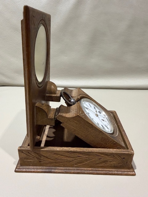 drevená krabička na vreckové hodinky - 3