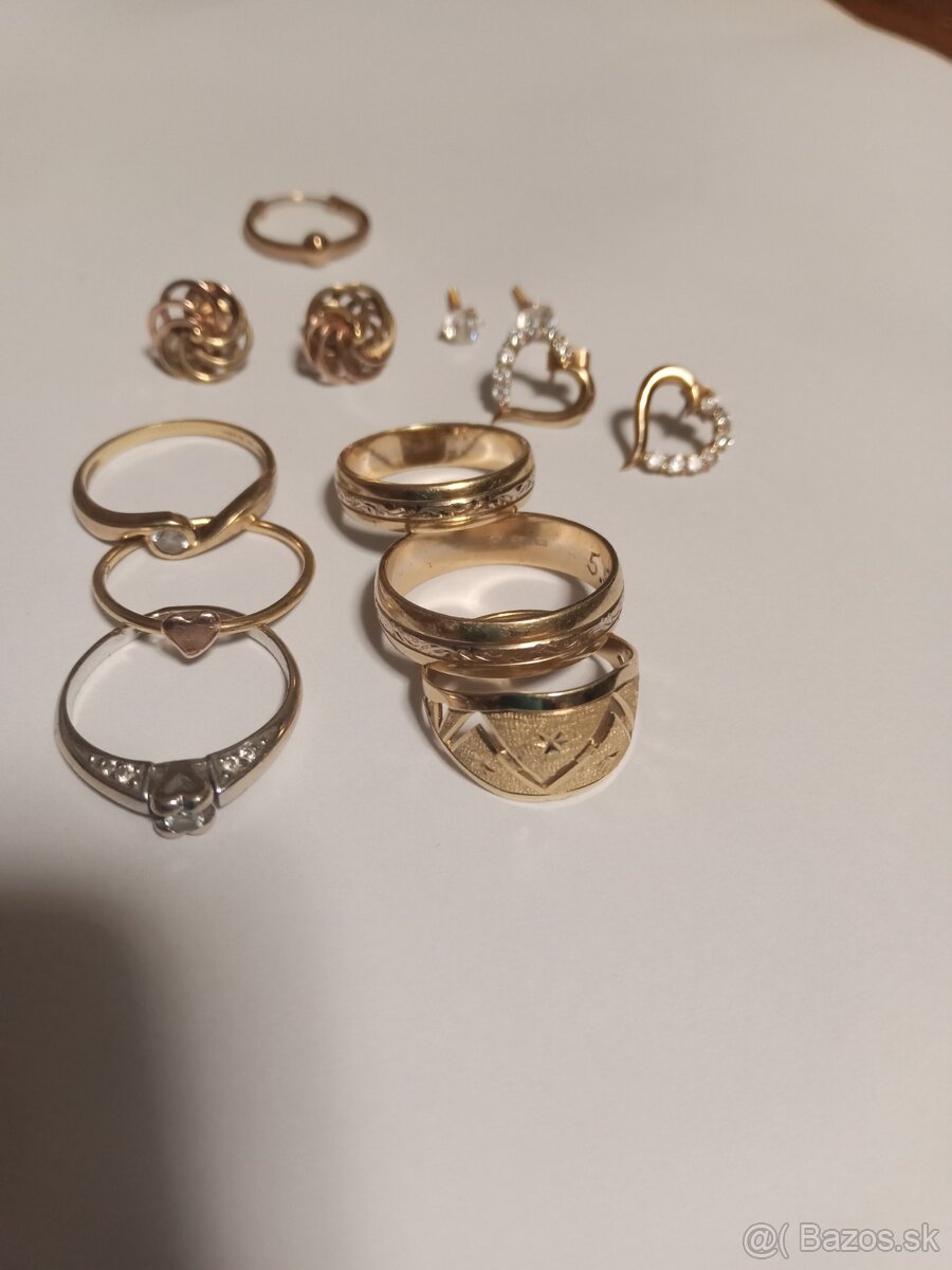 Prstene zlaté náušnice - 3