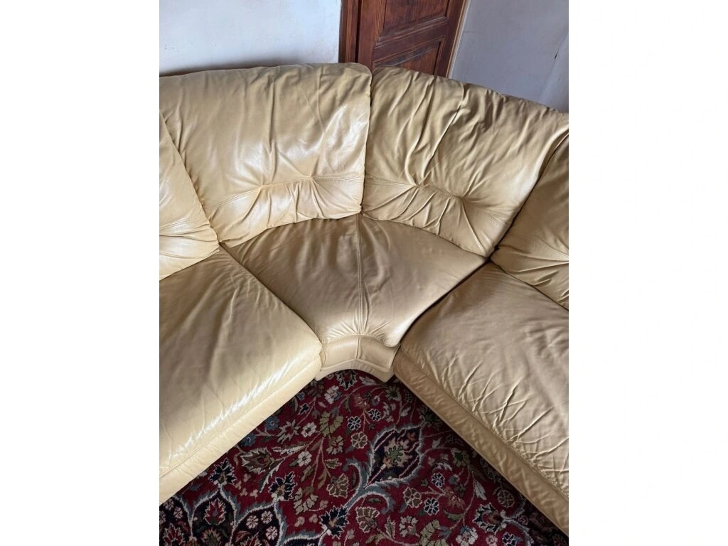 Rohová kožená sedací souprava, 3245 - 3