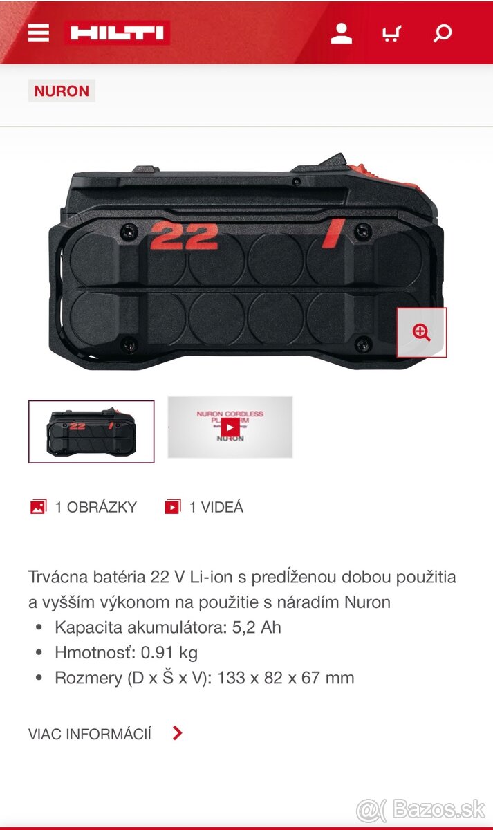 HILTI Akumulátory - 3