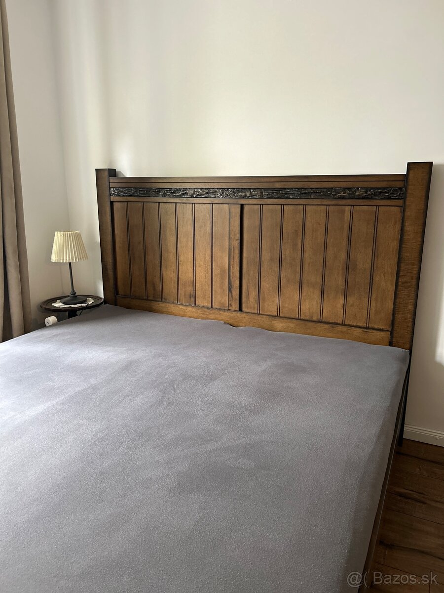 Rustikálna manželská posteľ 180x200 - 3