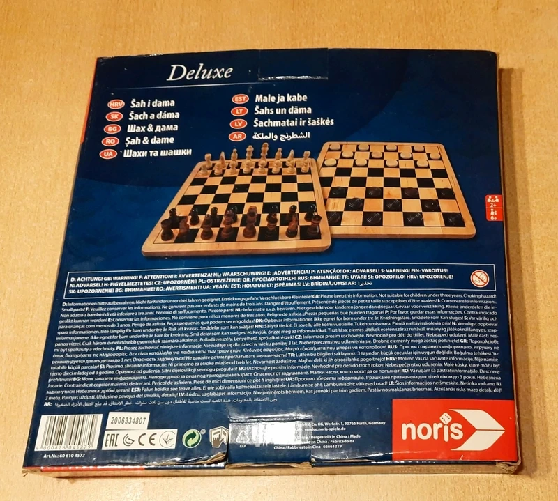 Predám drevené Šachy + Dáma DeLuxe - 3