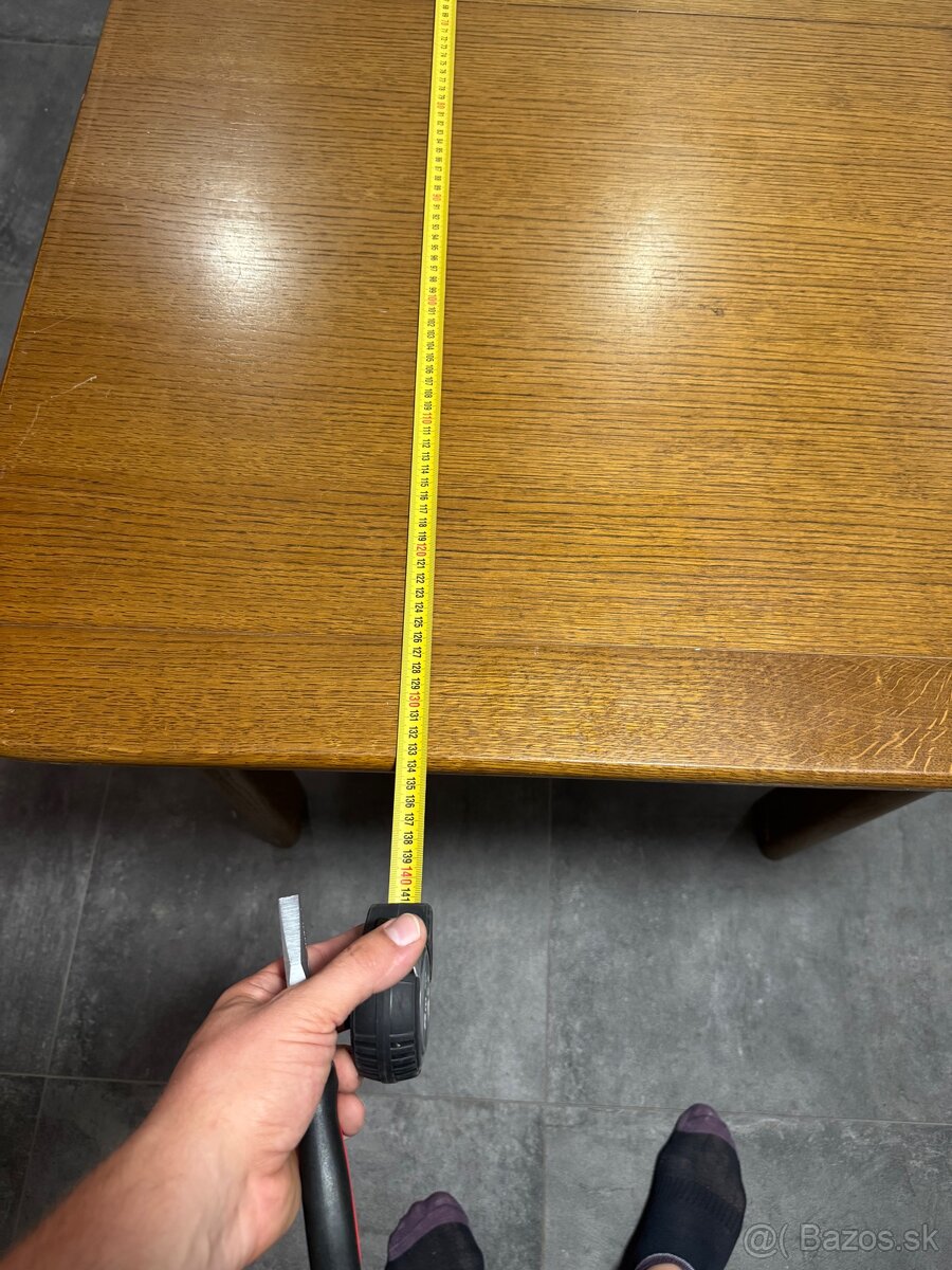 Jedálenský pevný rozťahovací stôl - masív - 3