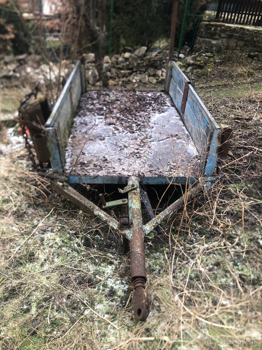 Predám jednonápravový príves za malotraktor / domáca výroba - 3