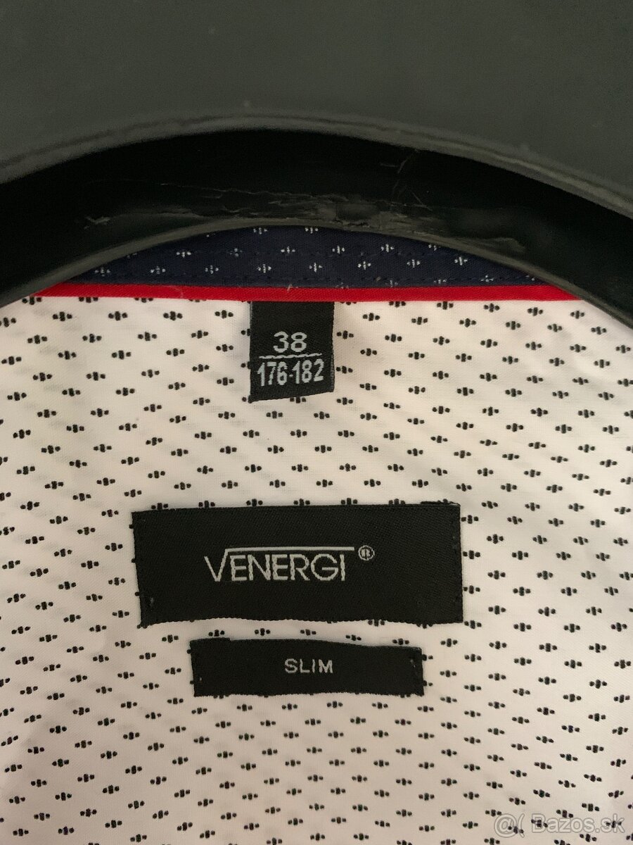 Pánska biela košela s jemným vzorom - 3