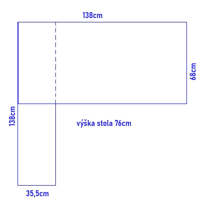 Rohový písací stôl - 3