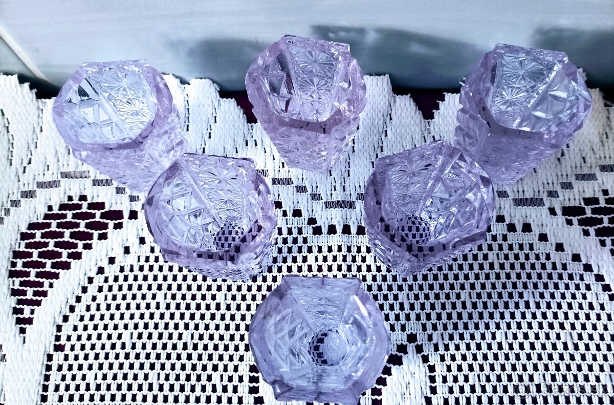 Poháriky, krištáľové sklo - 3