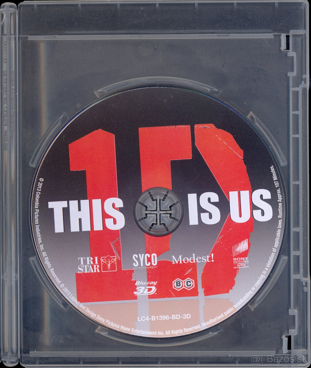 1D This is Us 3D Blu-ray - Len 3D DISK - 3