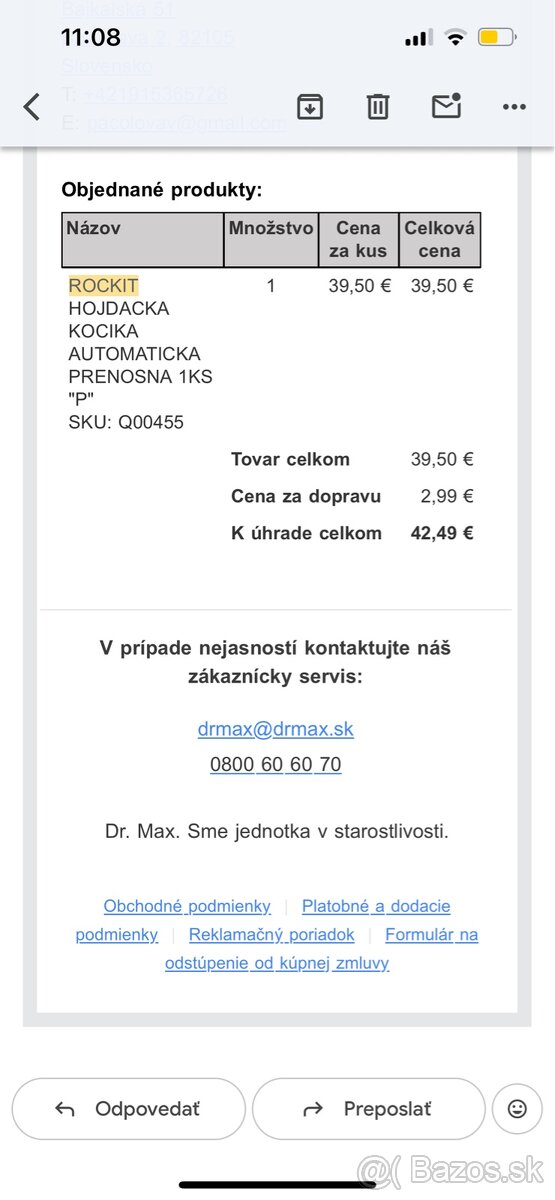 Nová Rockit hojdačka na kočík - 3