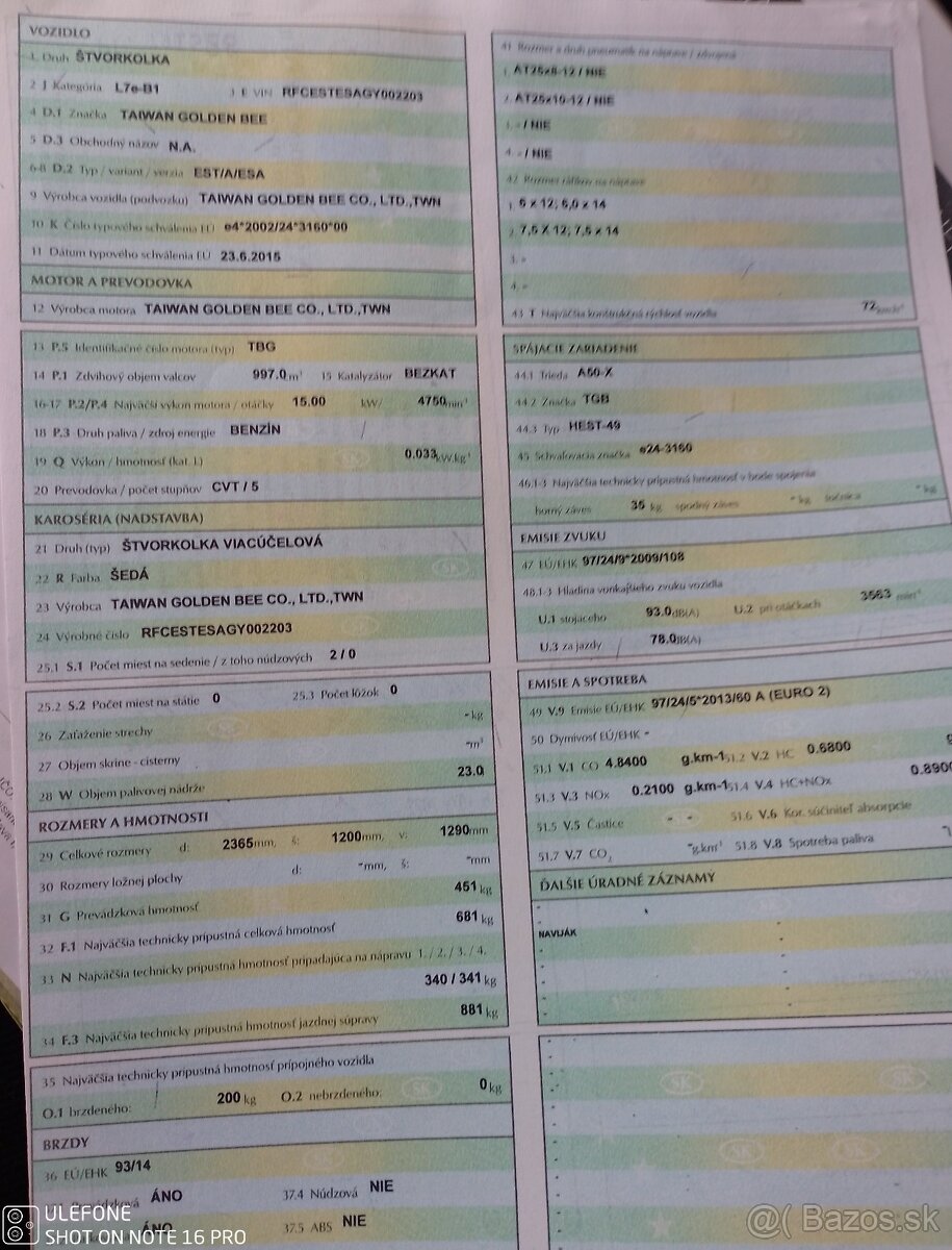 Predám-vymenim TGB 1000 +pasy