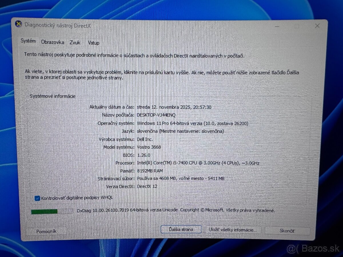 Dell Vostro i5 7400, GTX1650, 8GB DDR4, 480GB SSD - 3