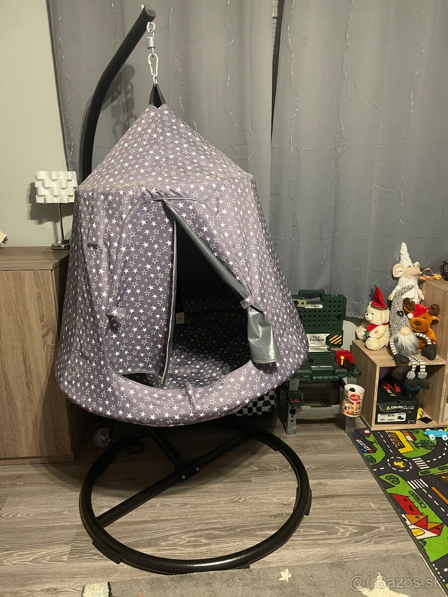Detské závesné hojdacie kreslo - 3