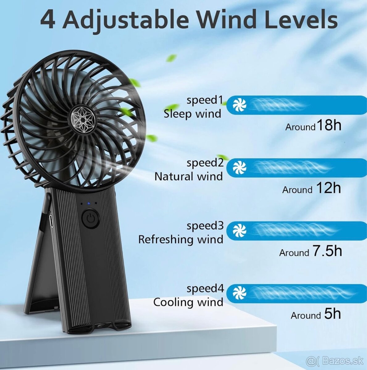 Kvalitný prenosný ventilátor -nový - 3