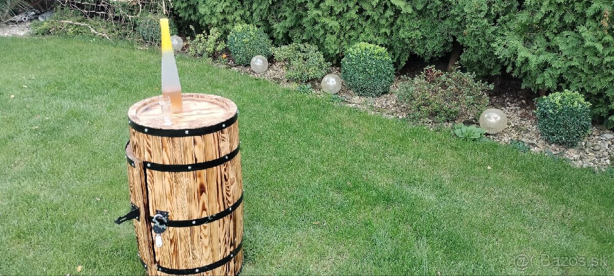 Predám NOVY drevený barový pult,sud, ZNIŽENA CENA - 3