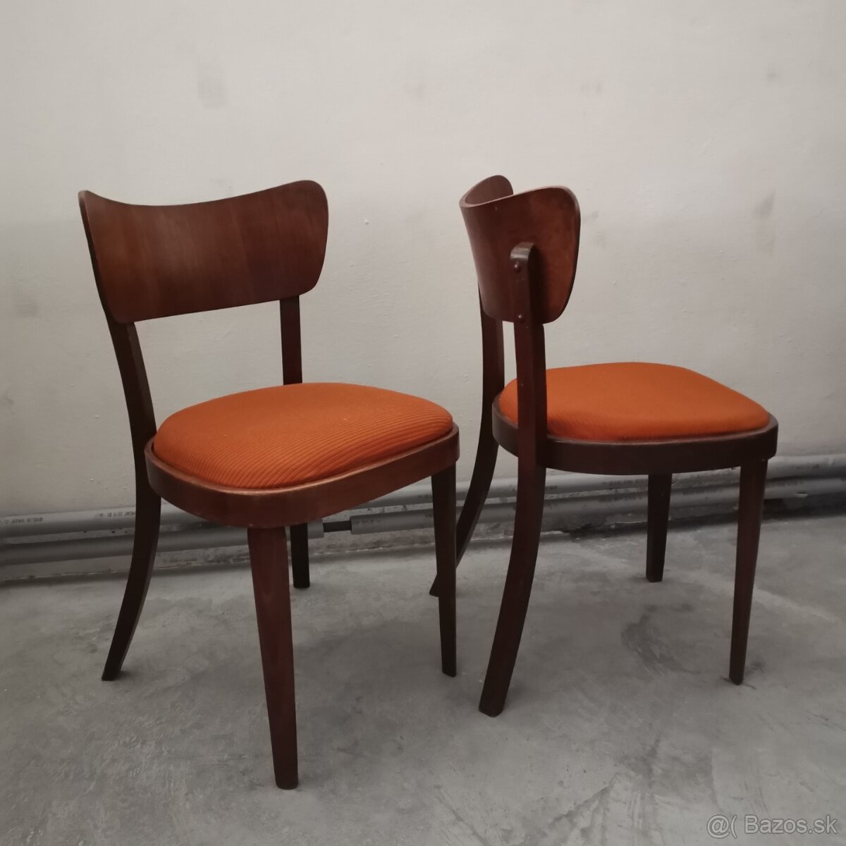 Retro stoličky Halabala Vintage Art Deco - 3