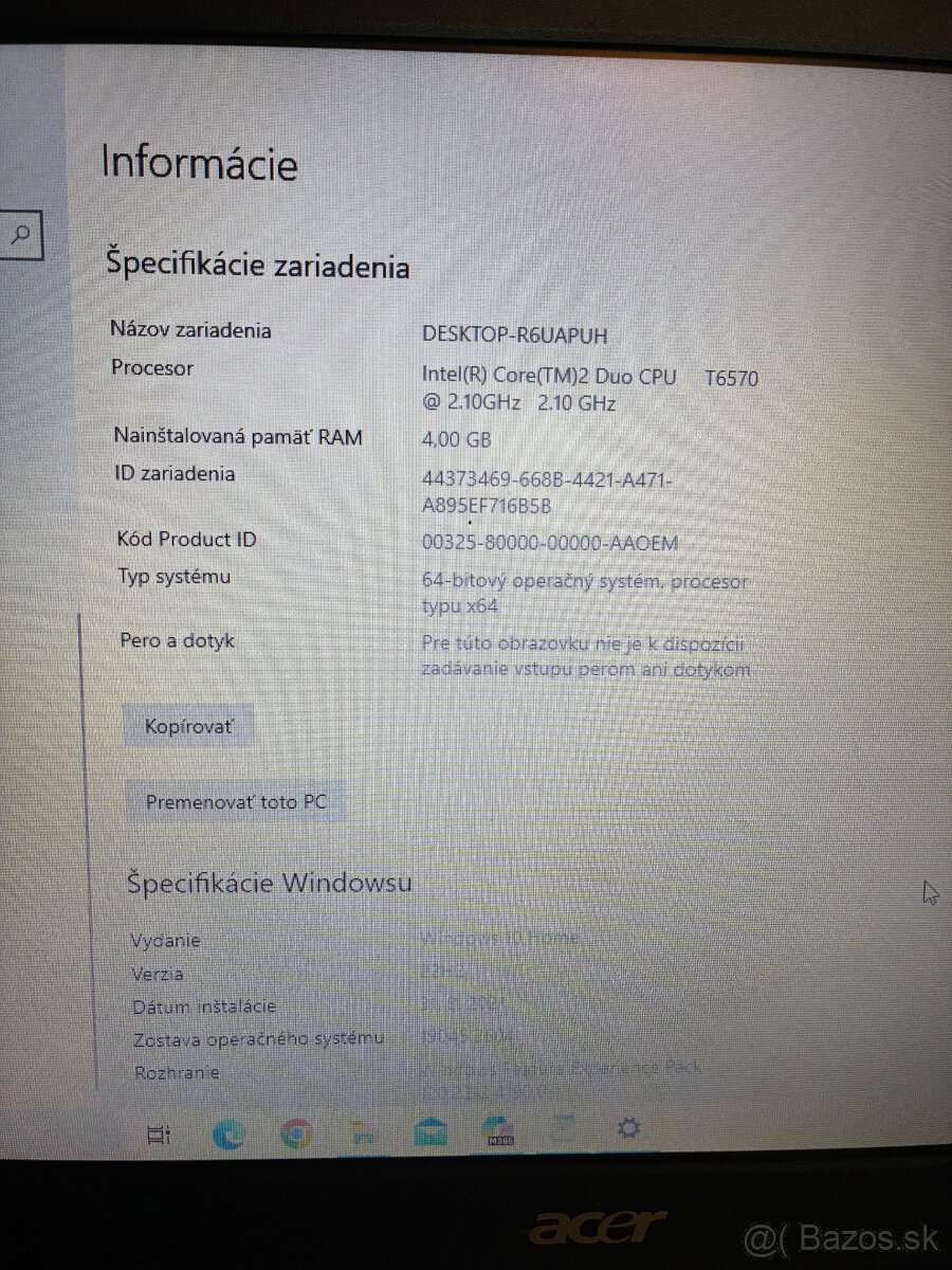 Notebook Acer Extensa 5635 Win 10 home - 3