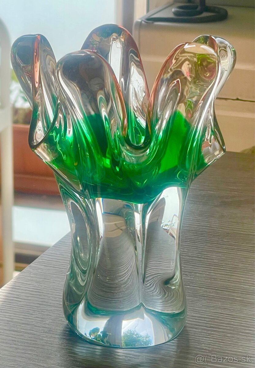 Hutné sklo 1960 - 3 ks - Josef Hospodka - 3