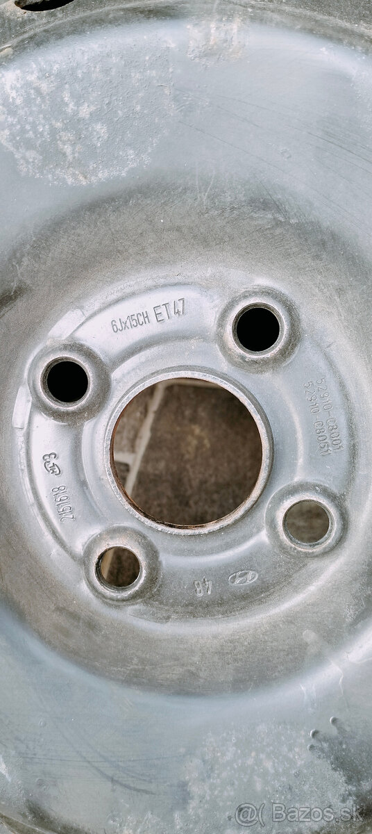 Predám plechové disky 6J R15. - 3
