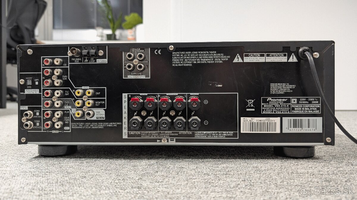 Predám Pioneer VSX-416-K AV receiver - 3