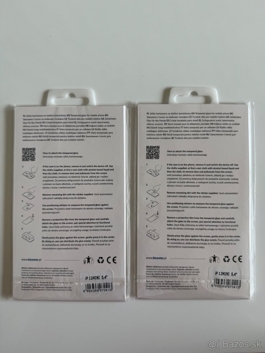 Ochranné sklá iPhone 12Mini 3ks - 3