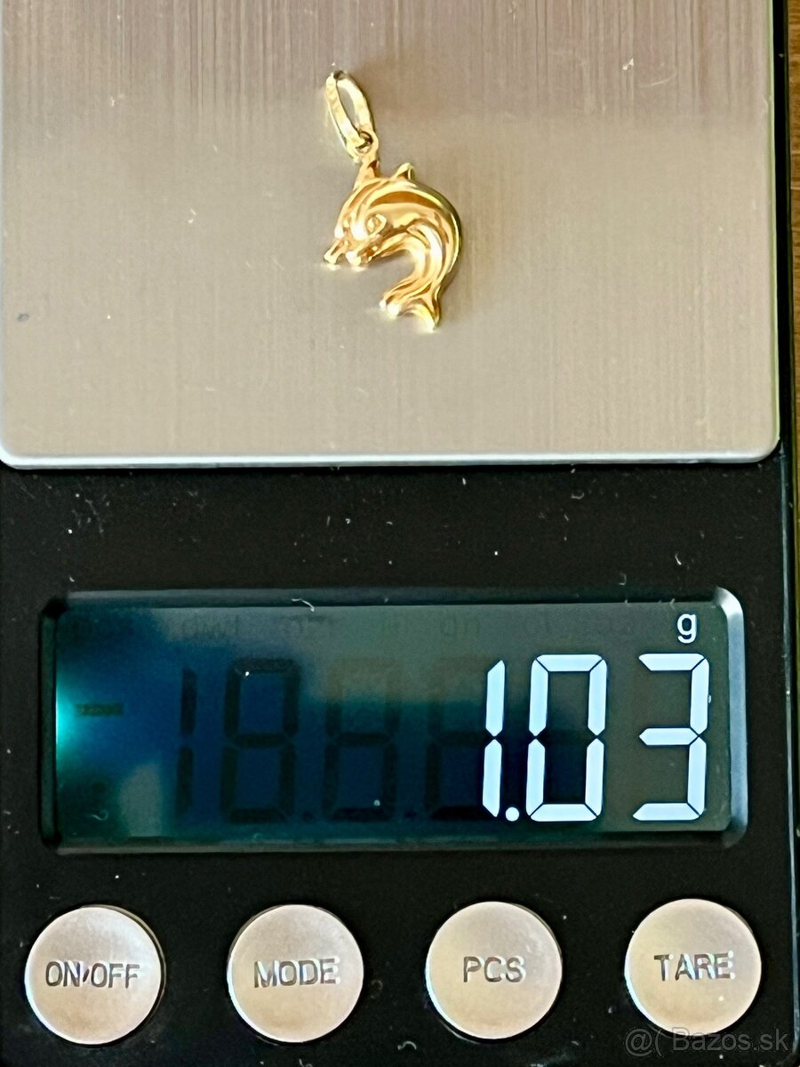 krásny zlatý set delfíny - 3