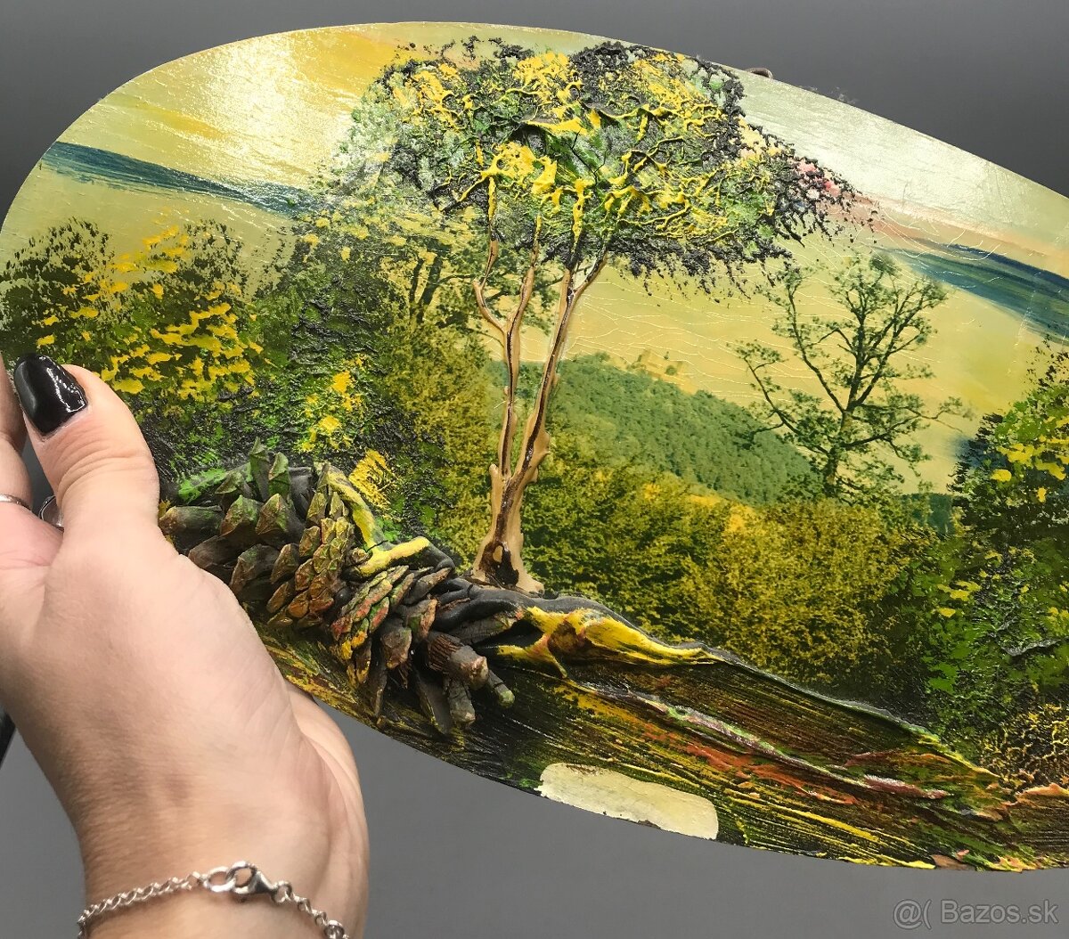 Obrázok maľovaný so šiškami - 3