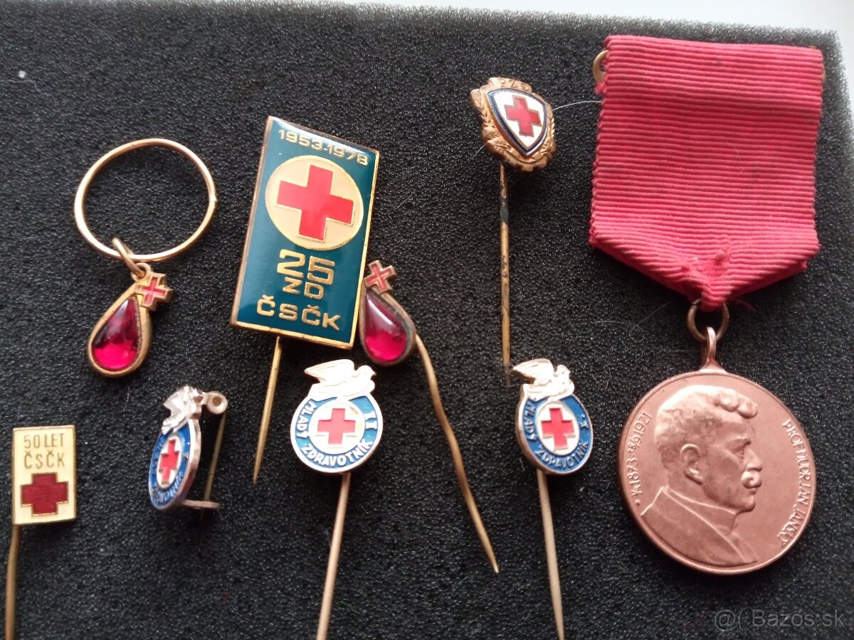 Odznaky medaile zdravotníctvo.CSCK.Jansky.Krv. - 3