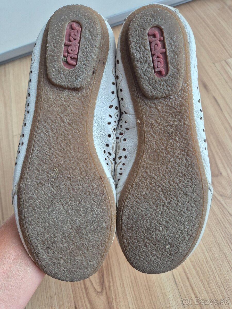 Dámske kožené baleríny rieker 36 - 3