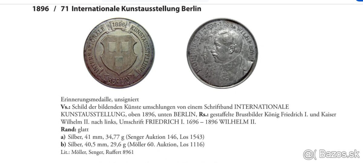 Konvolut medaili rôznych ročníkov v počte 5 kusov - 3