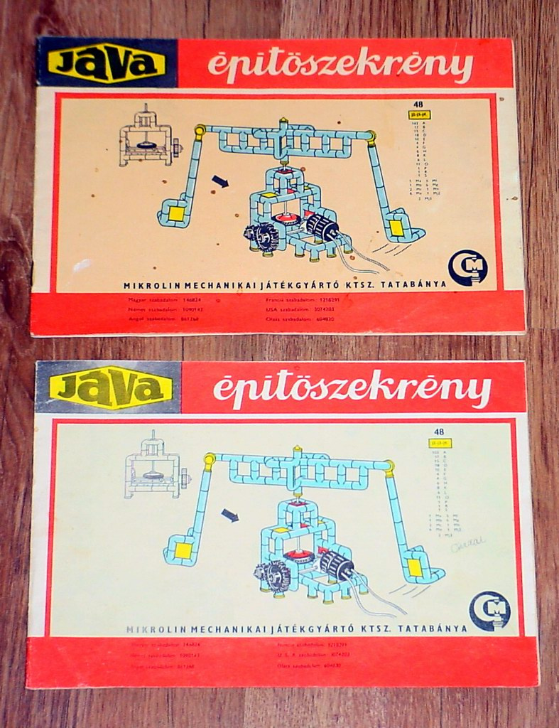 Retro stavebnice Jáva építőszekrény neúplné - 3