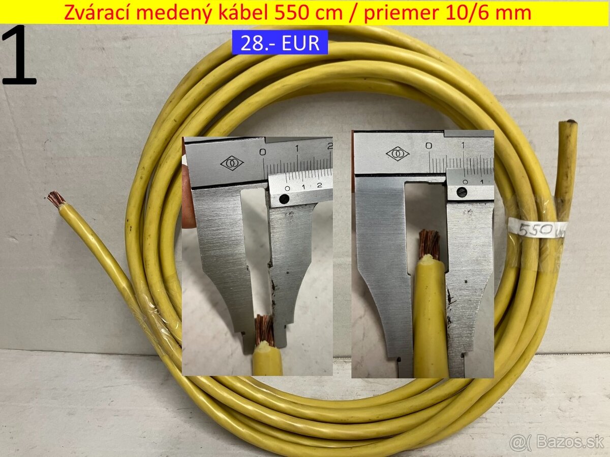 Zvárací kábel priemer 10/6 mm - 3